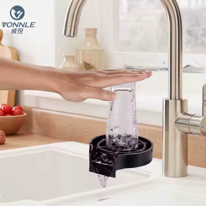 Black High-End Sink Glass Flusher Kitchen