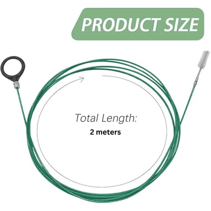 LONG PIPE CLEANING BRUSH FOR CAR DRAINAGE MAINTENANCE (LENGTH 2METERS)